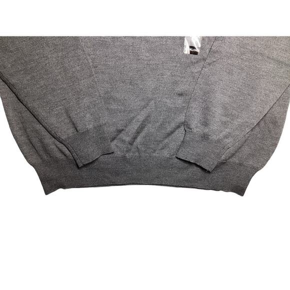 Kirkland signature 100% merino wool V-neck sweater men’s XL gray - Picture 2 of 3